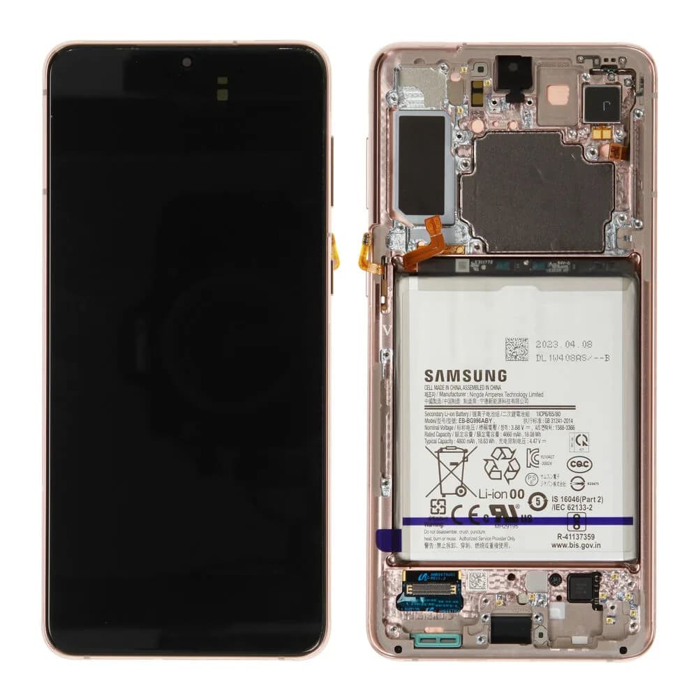 Display excl. camera incl. battery Samsung Galaxy S21 Plus - Original - Phantom Violet