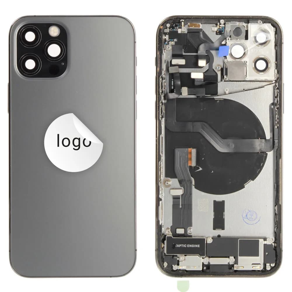 Back cover incl. small parts iPhone 12 Pro - Pulled B - Space Grey