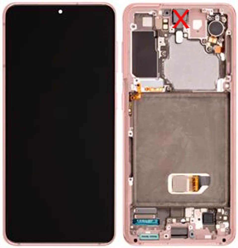 Display excl. camera Samsung Galaxy S21 - Original - Phantom Pink