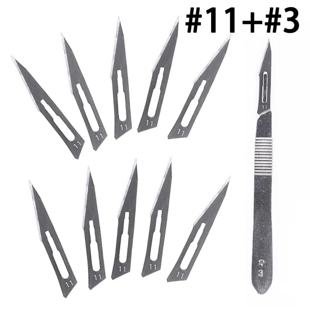 Super-Hard Stainless Steel Surgical Blades (10pcs #11 blades ) - blades only