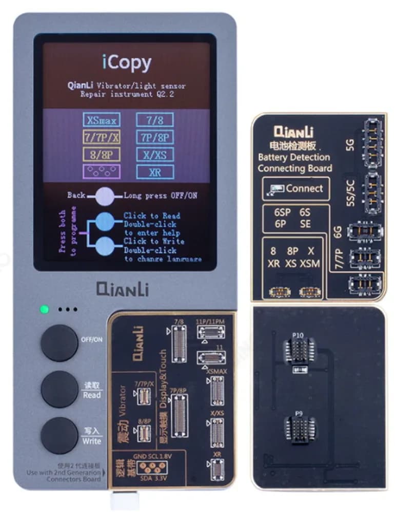 iCopy Plus 2.2. with LCD detection board + battery detection connecting board + data cable/headset detection connecting board (3 in 1) - for iPhone 7 - 11 Pro M