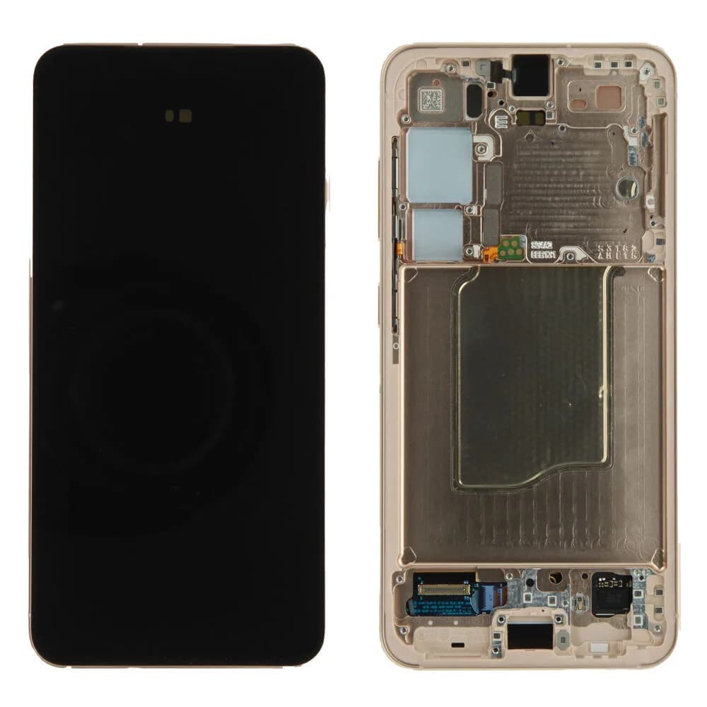 Display incl. pre-assembled frame Samsung Galaxy S25 - Original - Pink Gold