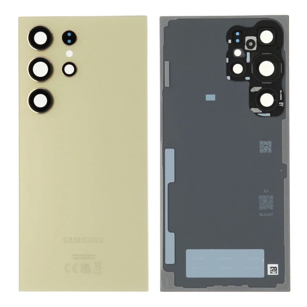 Rear cover Samsung Galaxy S24 Ultra - Original - Titanium Yellow