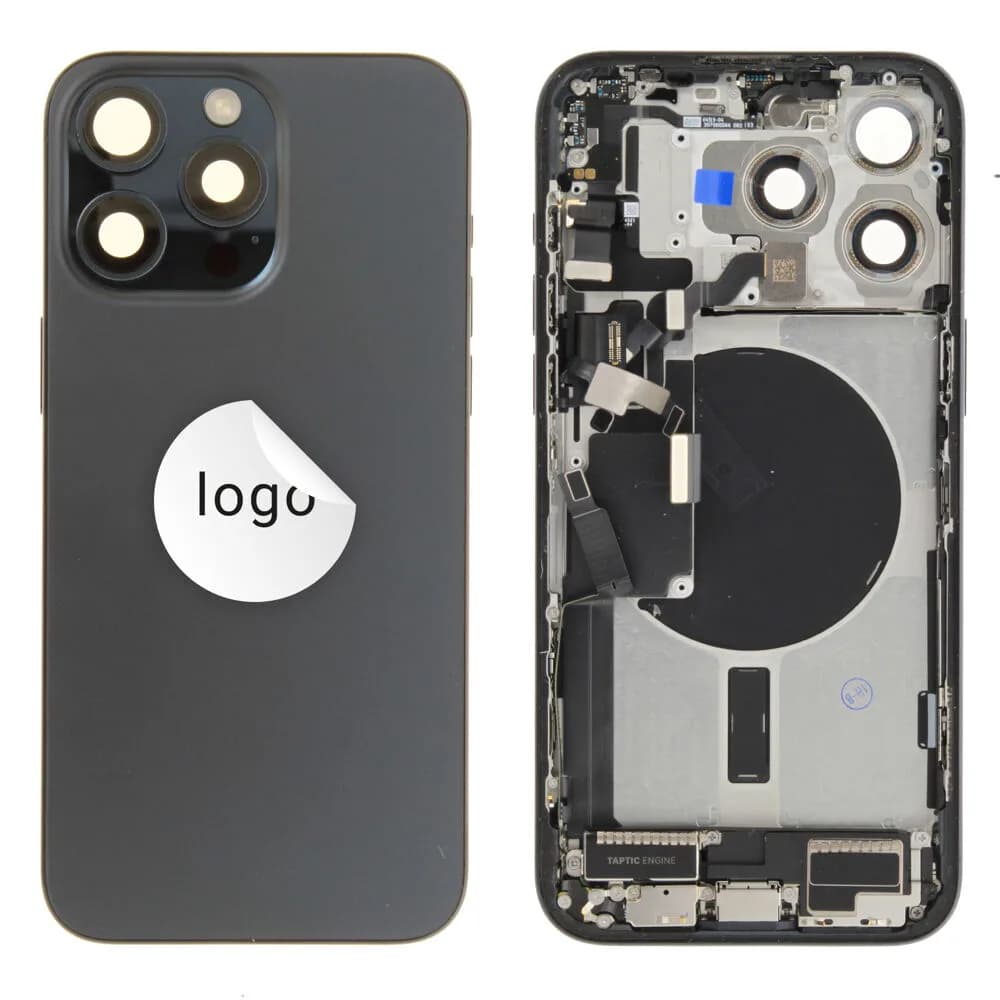Rear cover incl. small parts iPhone 15 Pro Max - Pulled B - Blue