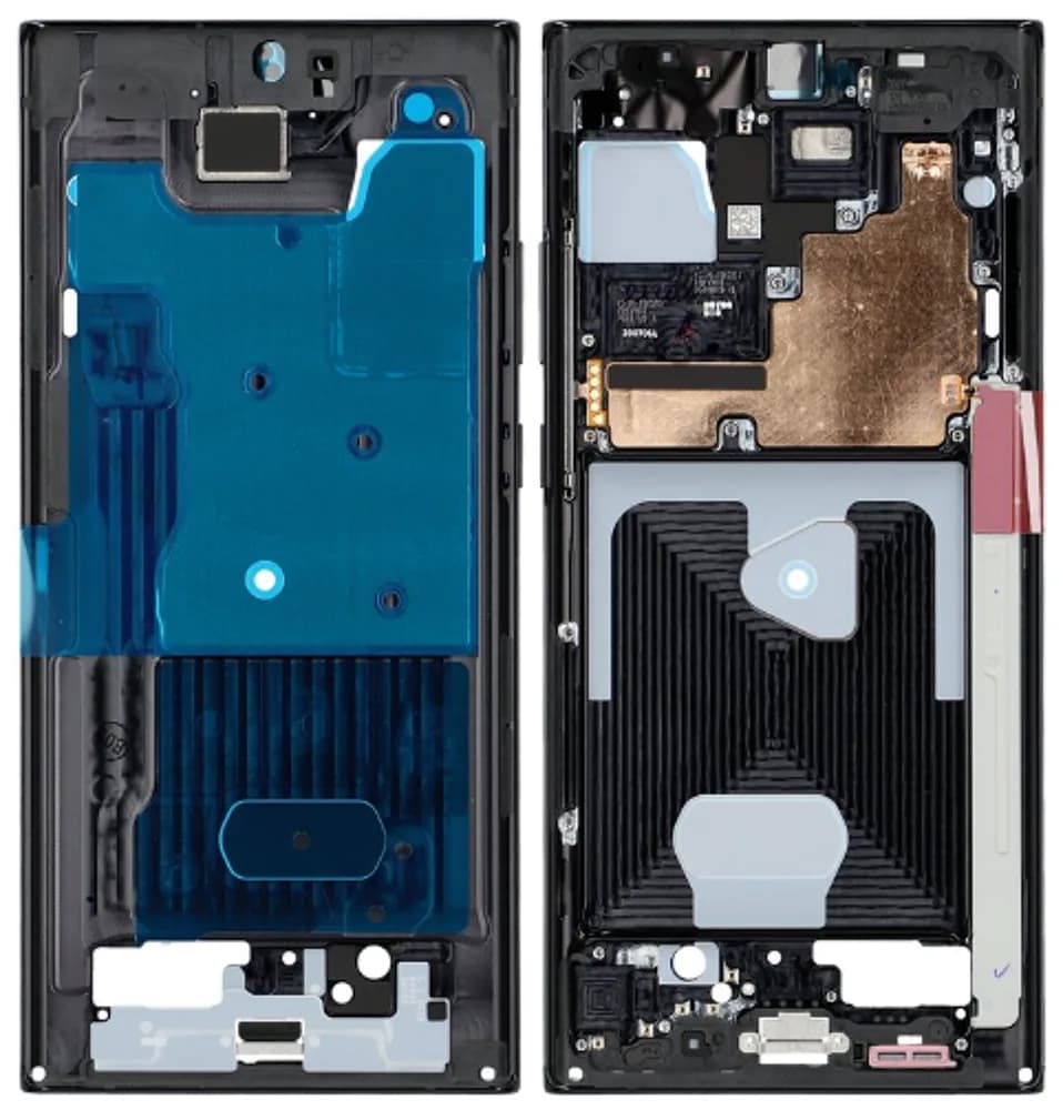 Middle frame Samsung Galaxy Note20 Ultra - Original - Mystic Black