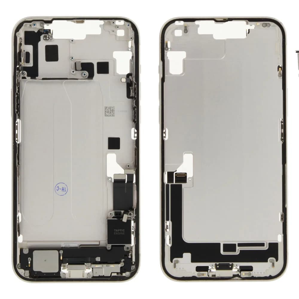 Middle frame iPhone 14 Plus incl. small parts - Pulled C - White