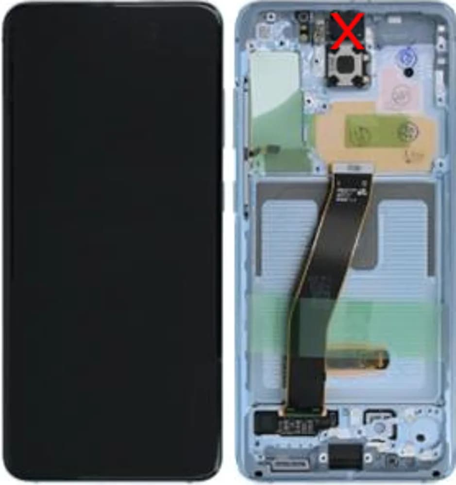Display excl. camera Samsung Galaxy S20 - Original - Blue