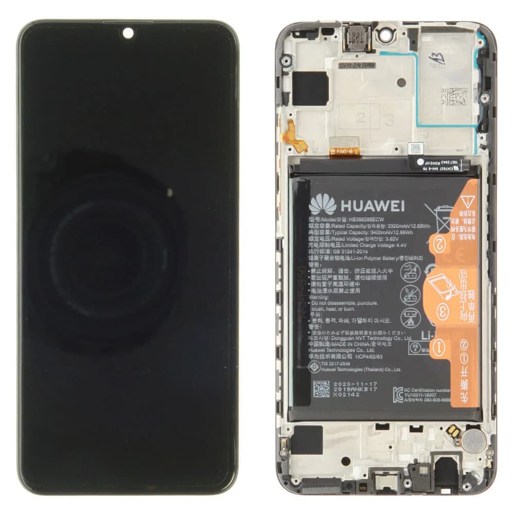 Display incl. battery Huawei P Smart (2019) suitable for POT-LX en POT-LX1T - Original - Black