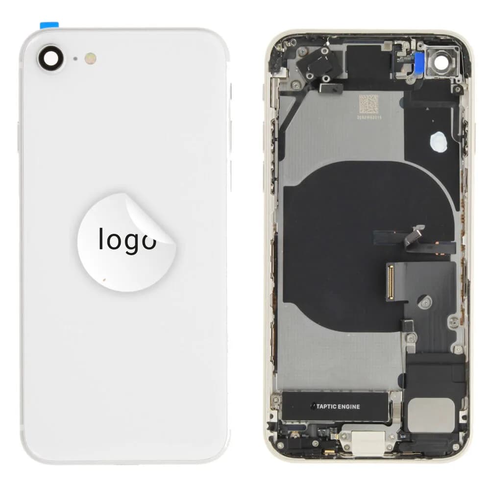 Rear cover incl. small parts iPhone SE (2020) - Pulled B - White