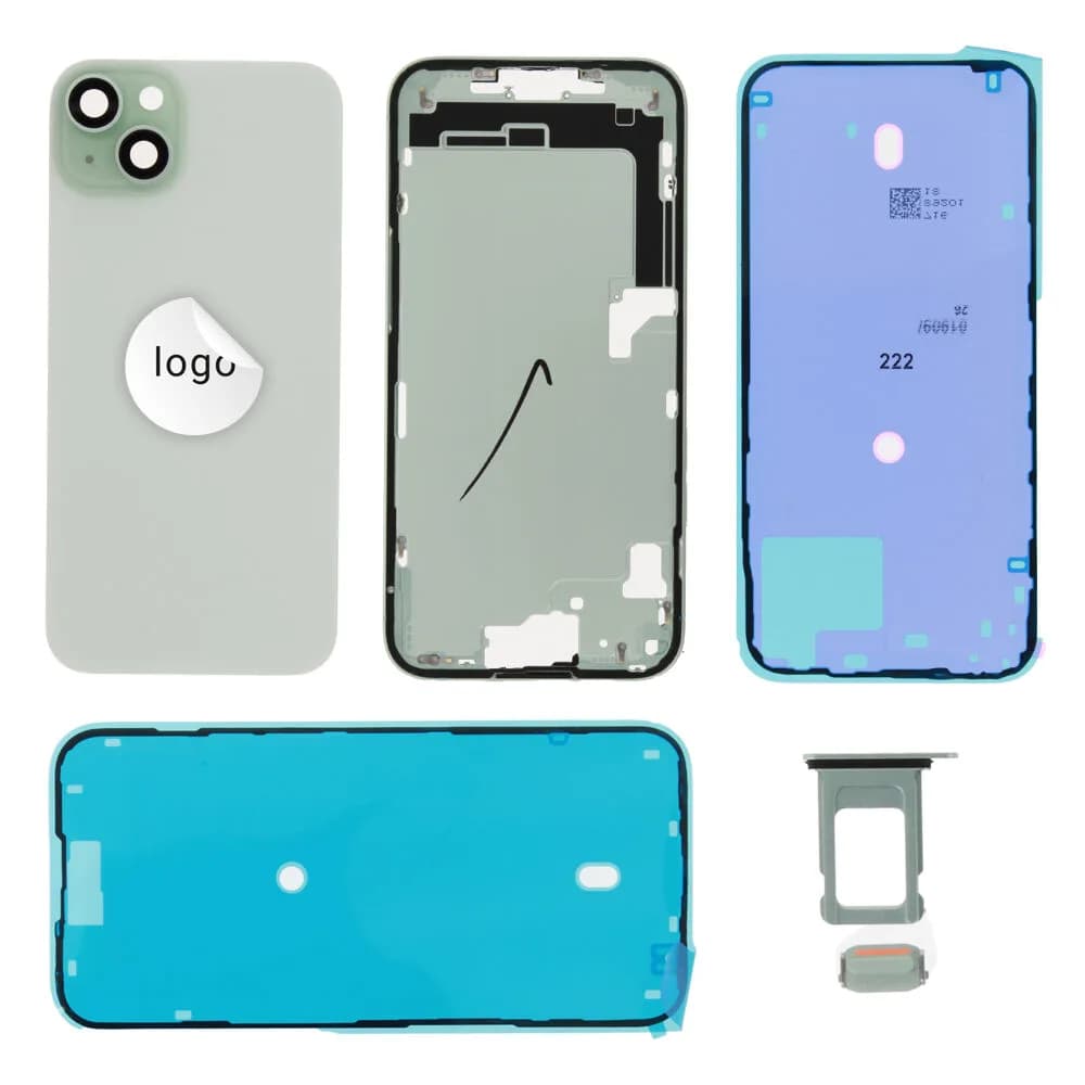 Rear cover excl. small parts iPhone 15 Plus - Pulled (grade A) - Green