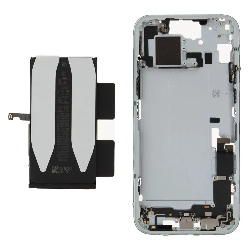 Middle frame incl. battery Apple iPhone 15 Plus - Original - Blue