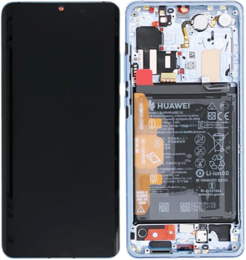 Display incl. battery Huawei P30 Pro / P30 Pro New Edition - Original - Silver
