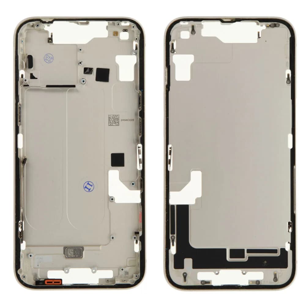 Middle frame excl. small parts iPhone 14 - Pulled A - White