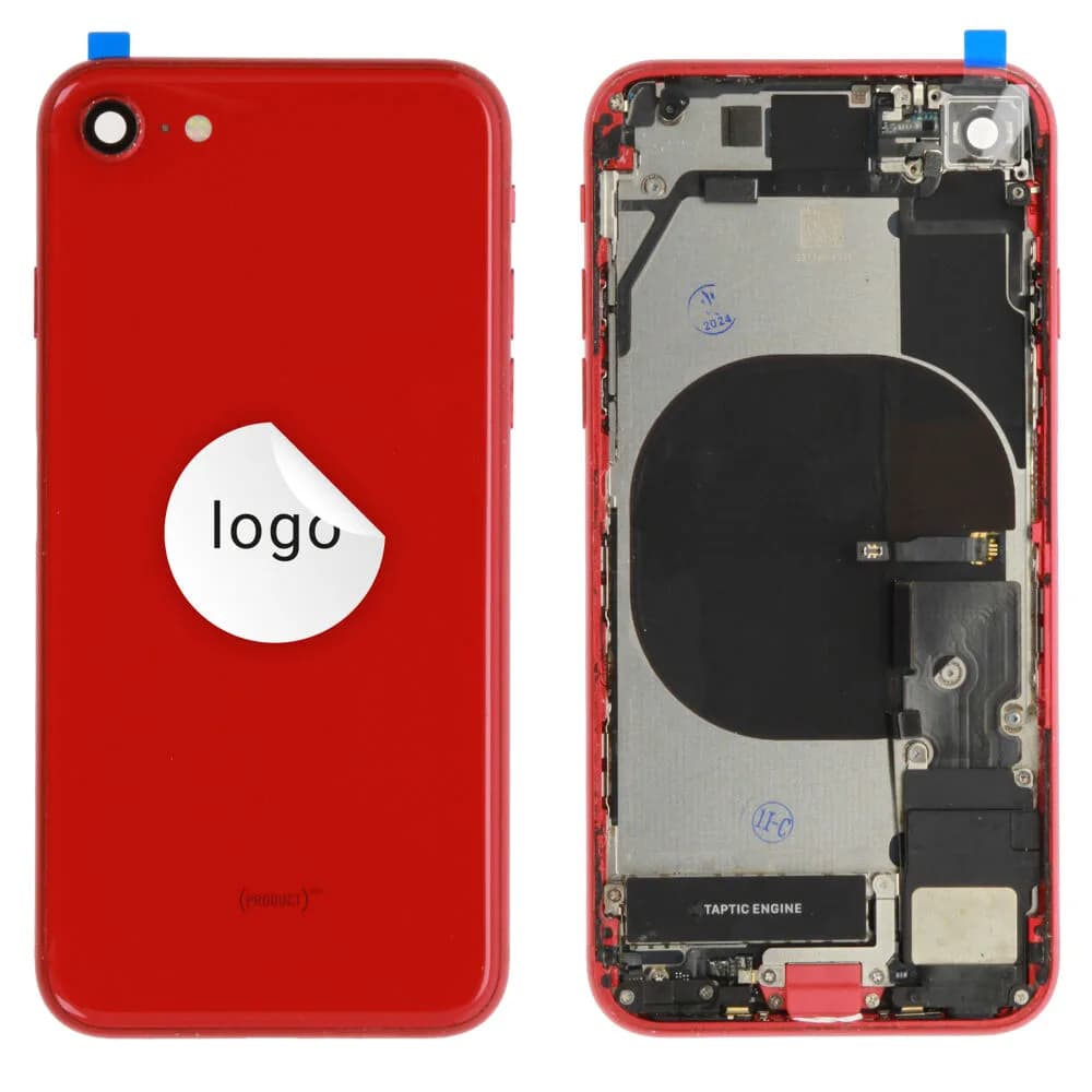 Rear cover incl. small parts iPhone SE (2020) - Pulled B - Red