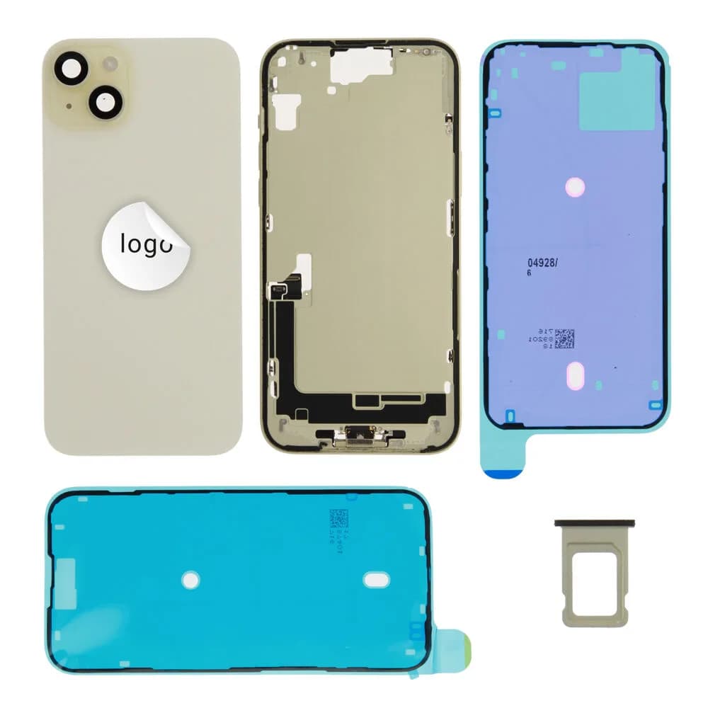 Rear cover incl. small parts iPhone 15 Plus - Pulled (grade A) - Yellow