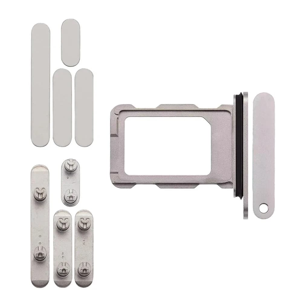 Keyset incl. SIM card tray iPhone 16 Pro - Pulled - Grey