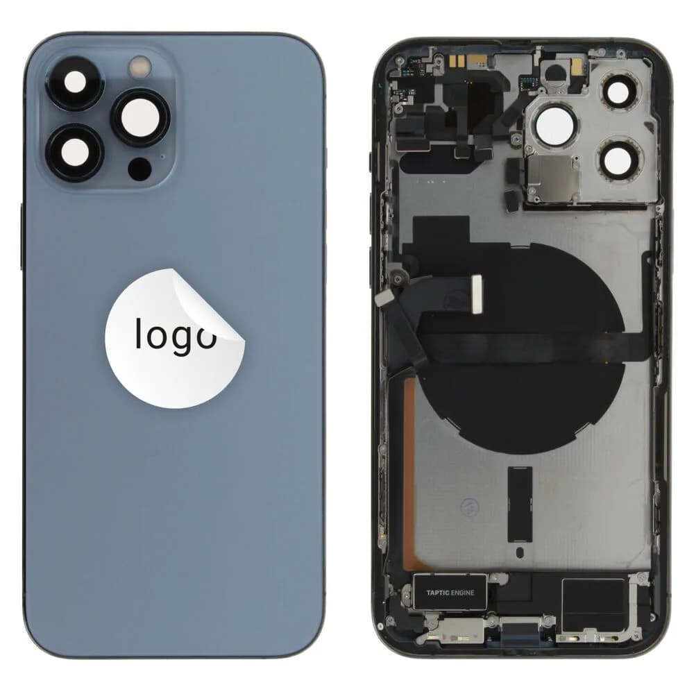 Rear cover incl. small parts iPhone 13 Pro Max - Pulled B - Blue