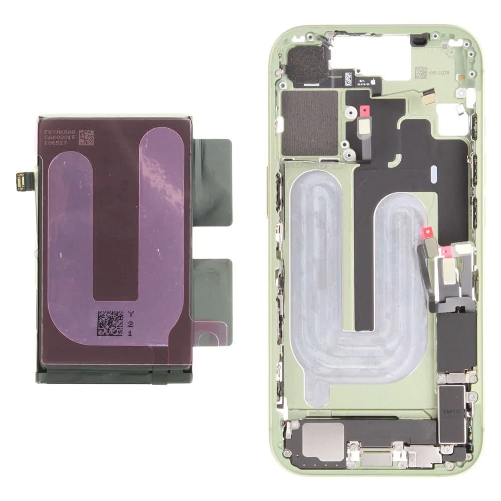 Middle frame incl. battery iPhone 17 - Original - Light Green