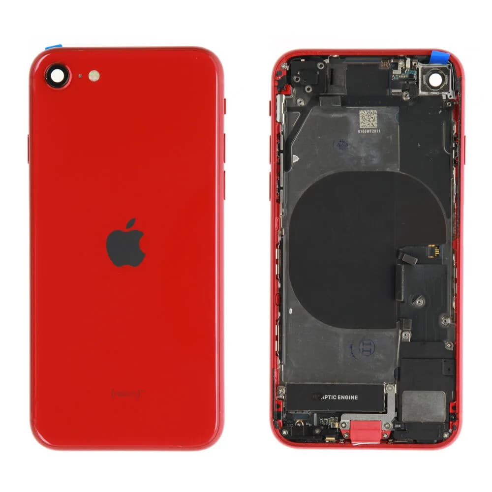 Rear cover incl. small parts iPhone SE (2020) - Pulled A - Red