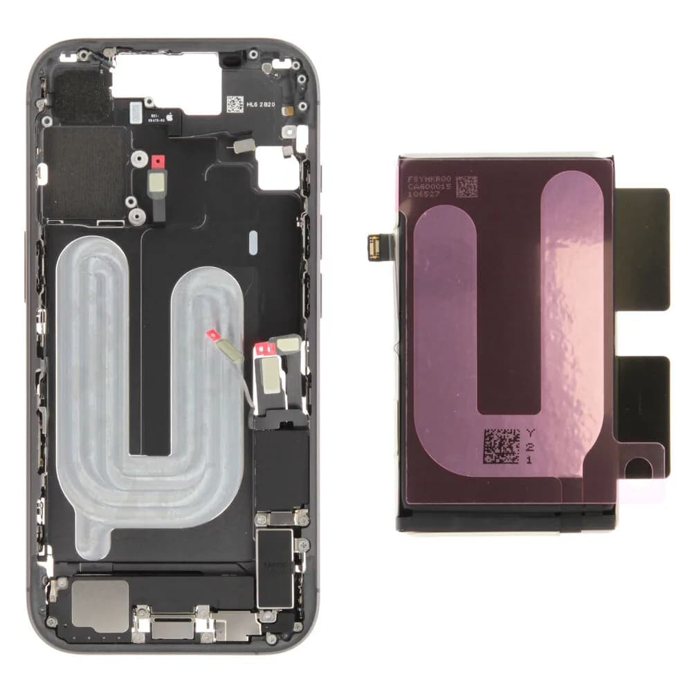 Middle frame incl. battery Apple iPhone 17 - Original - Black