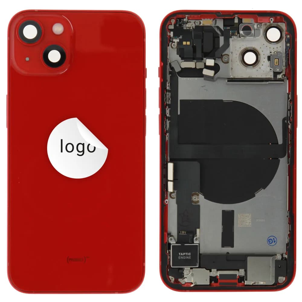 Rear cover incl. small parts iPhone 13 - Pulled B - Red