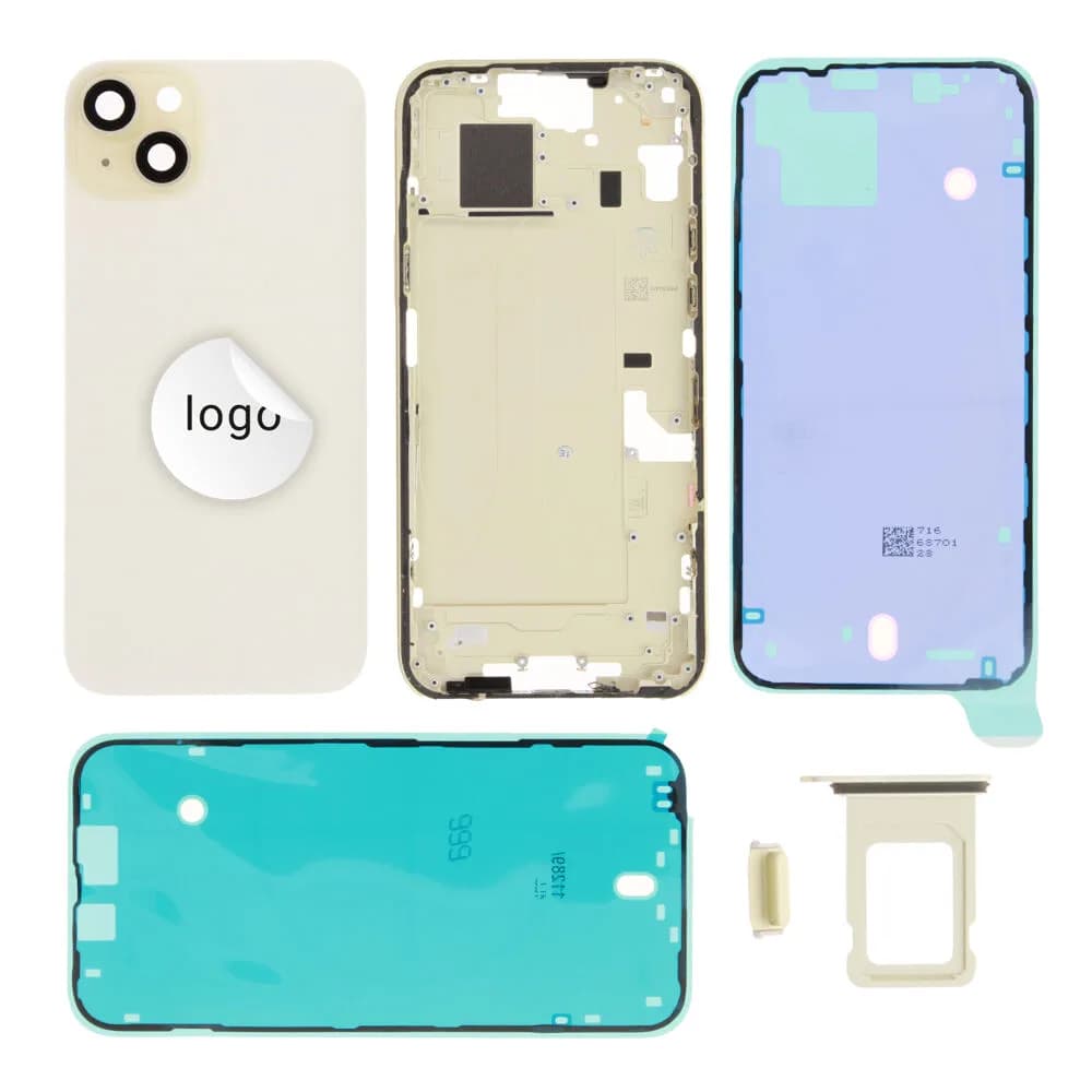Rear cover excl. small parts iPhone 15 Plus - Pulled (grade A) - Yellow