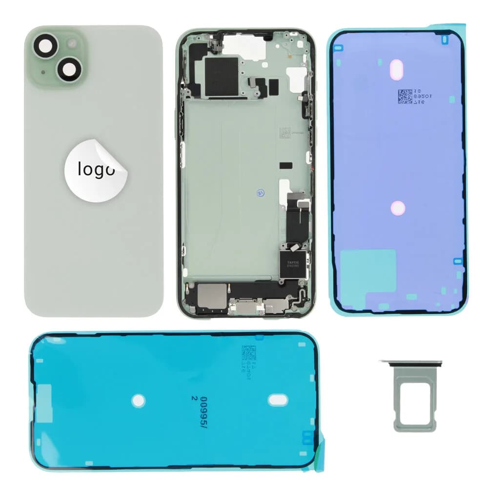 Rear cover incl. small parts iPhone 15 Plus - Pulled (grade C) - Green