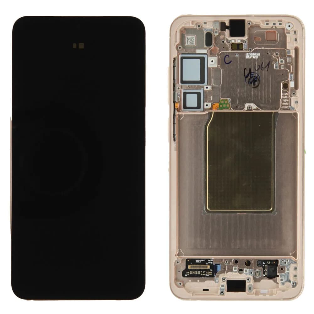 Display incl. pre-assembled frame Samsung Galaxy S25 Plus - Original - Pink Gold