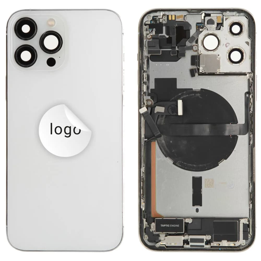 Rear cover incl. small parts iPhone 13 Pro Max - Pulled A - Silver