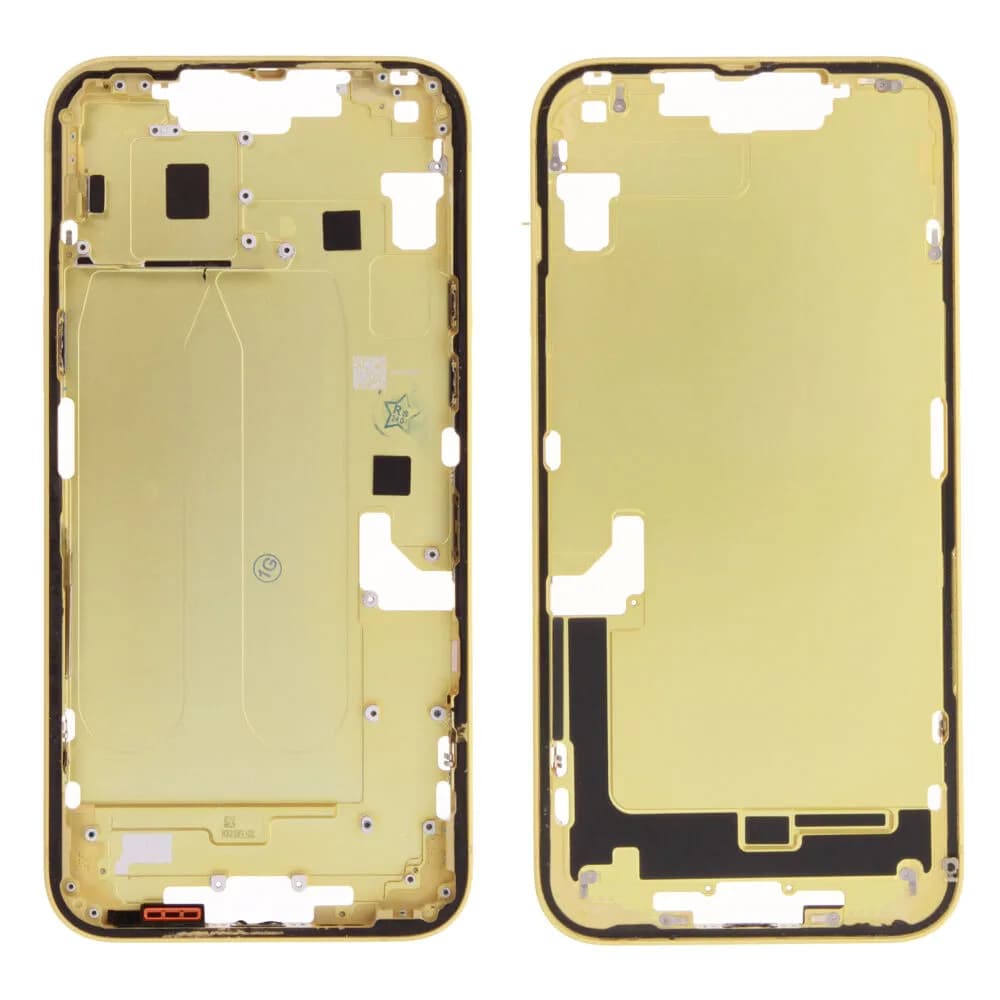 Middle frame iPhone 14 Plus excl. small parts - Pulled A - Yellow