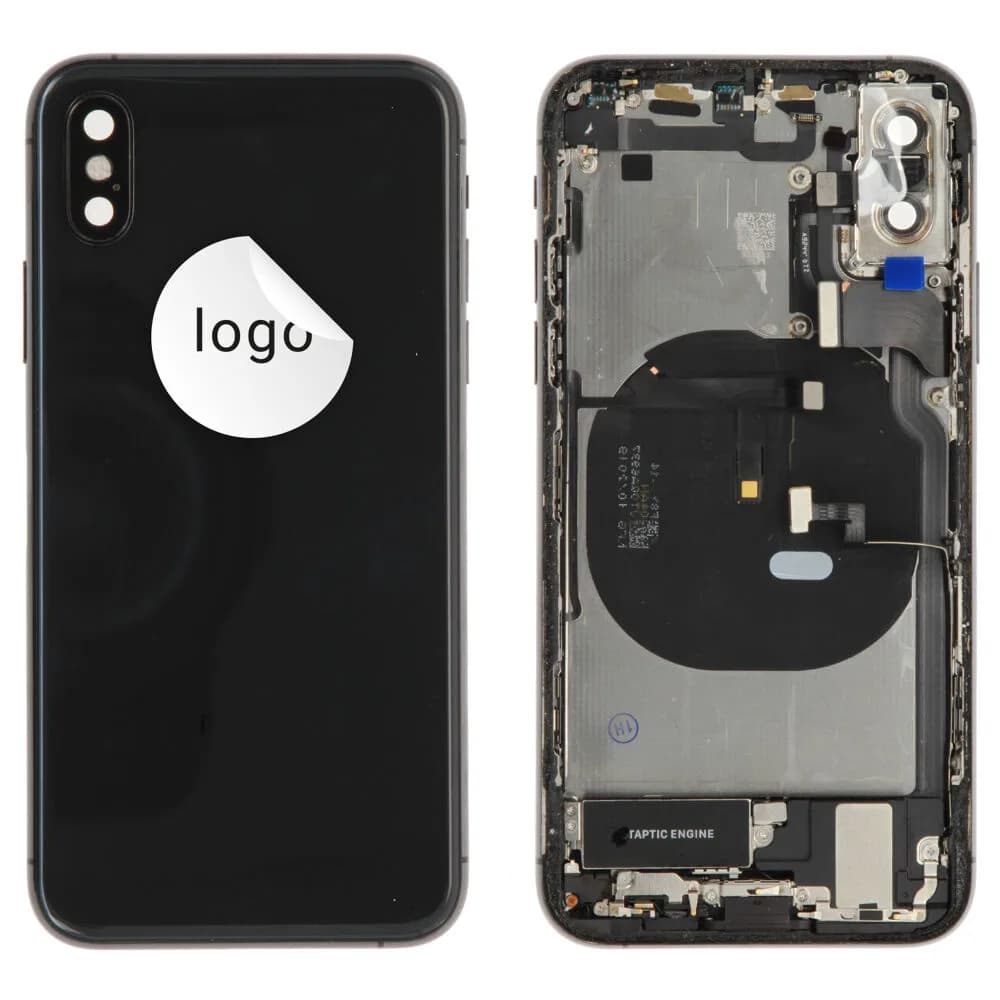 Back cover incl. small parts iPhone XS - Pulled C - Space Grey