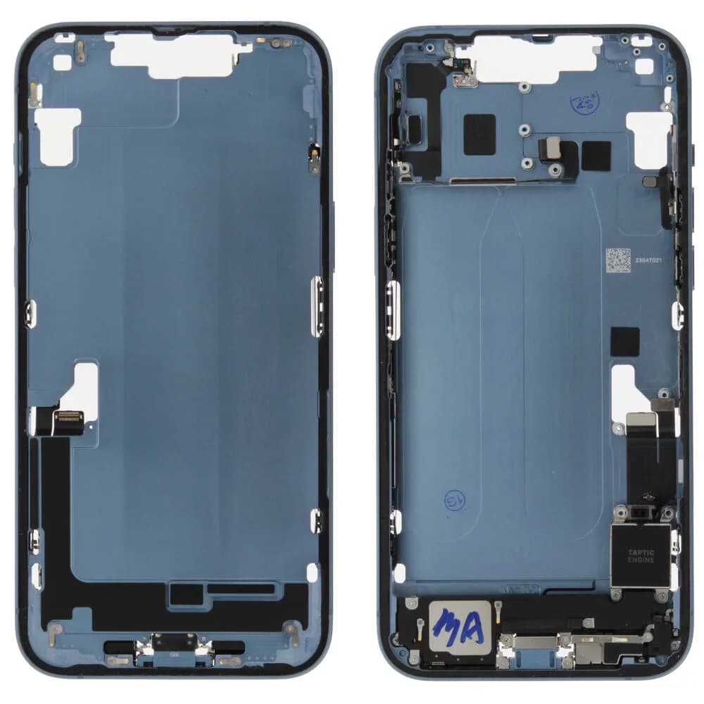 Middle frame iPhone 14 Plus incl. small parts - Pulled C - Blue
