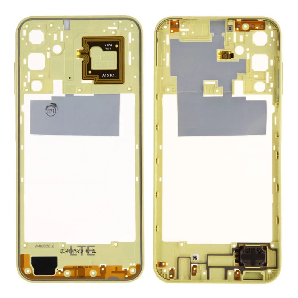 Middle frame incl. speaker Samsung Galaxy A15 (4G) - Original - Yellow