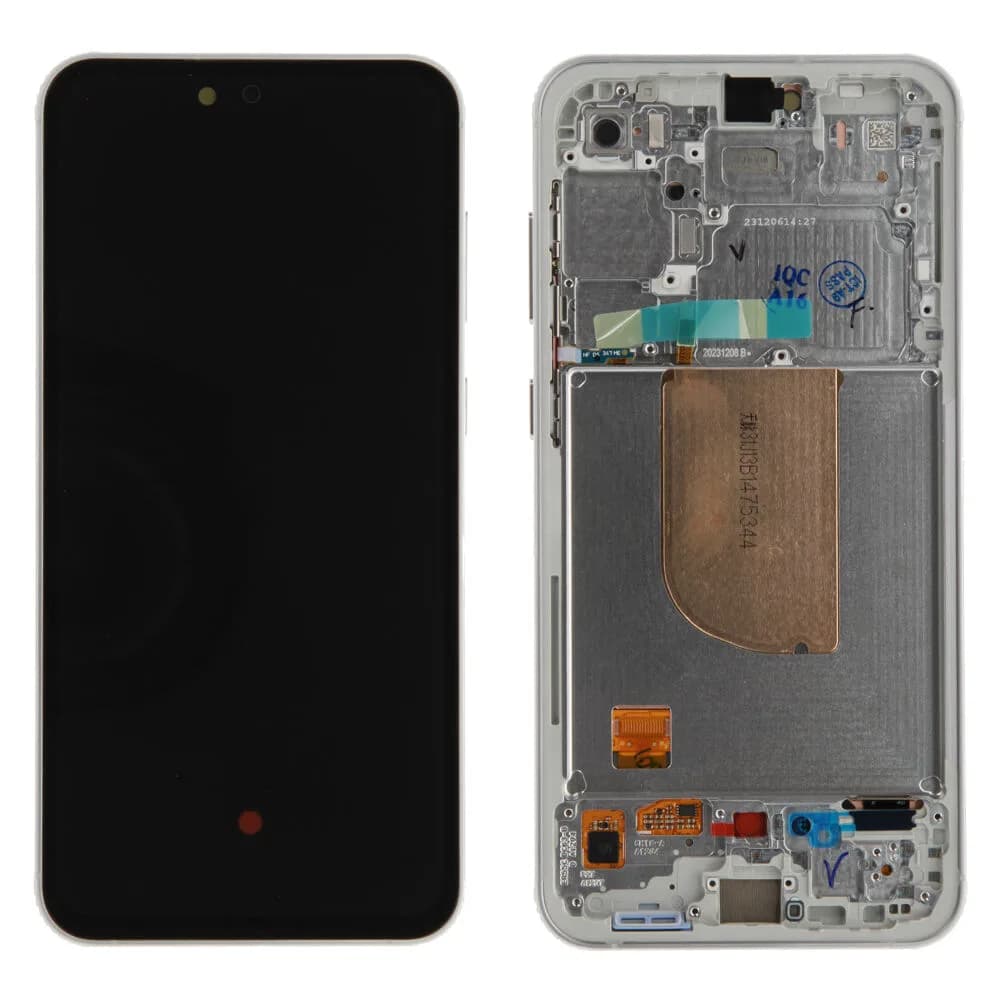 Display incl. pre-assembled frame Samsung Galaxy S23 FE - Original - White