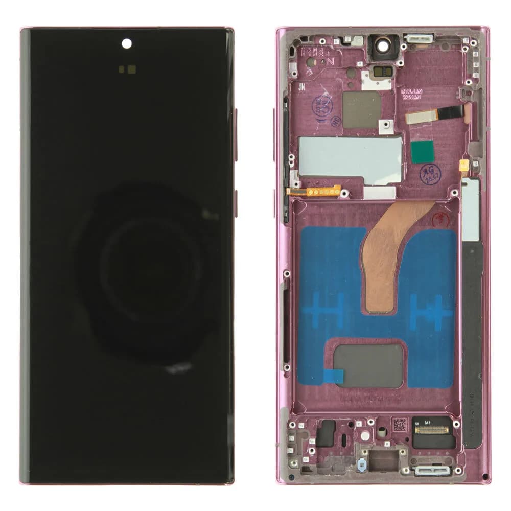 Display Samsung Galaxy S22 Ultra - Compatible soft - Burgundy