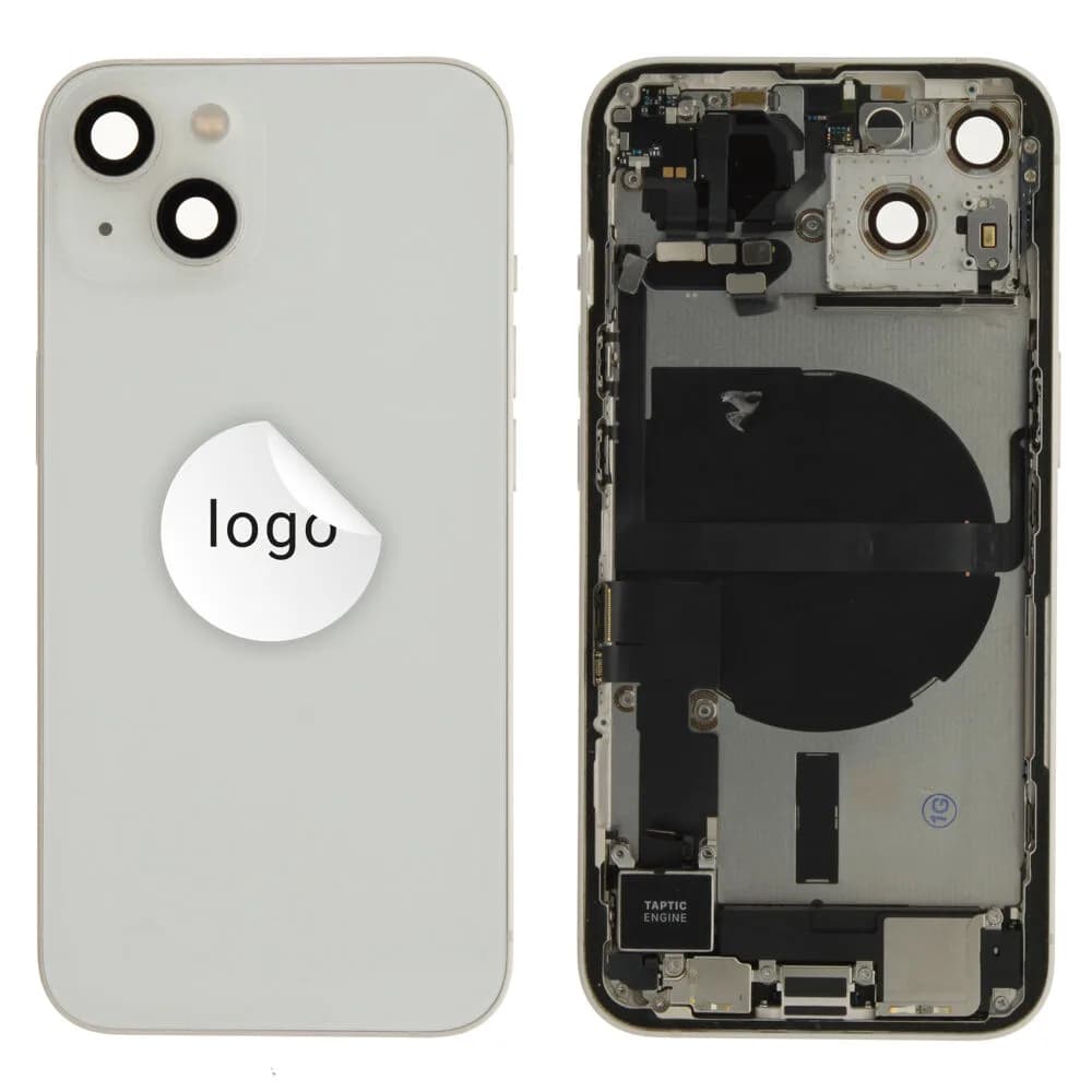 Rear cover incl. small parts iPhone 13 - Pulled A - White