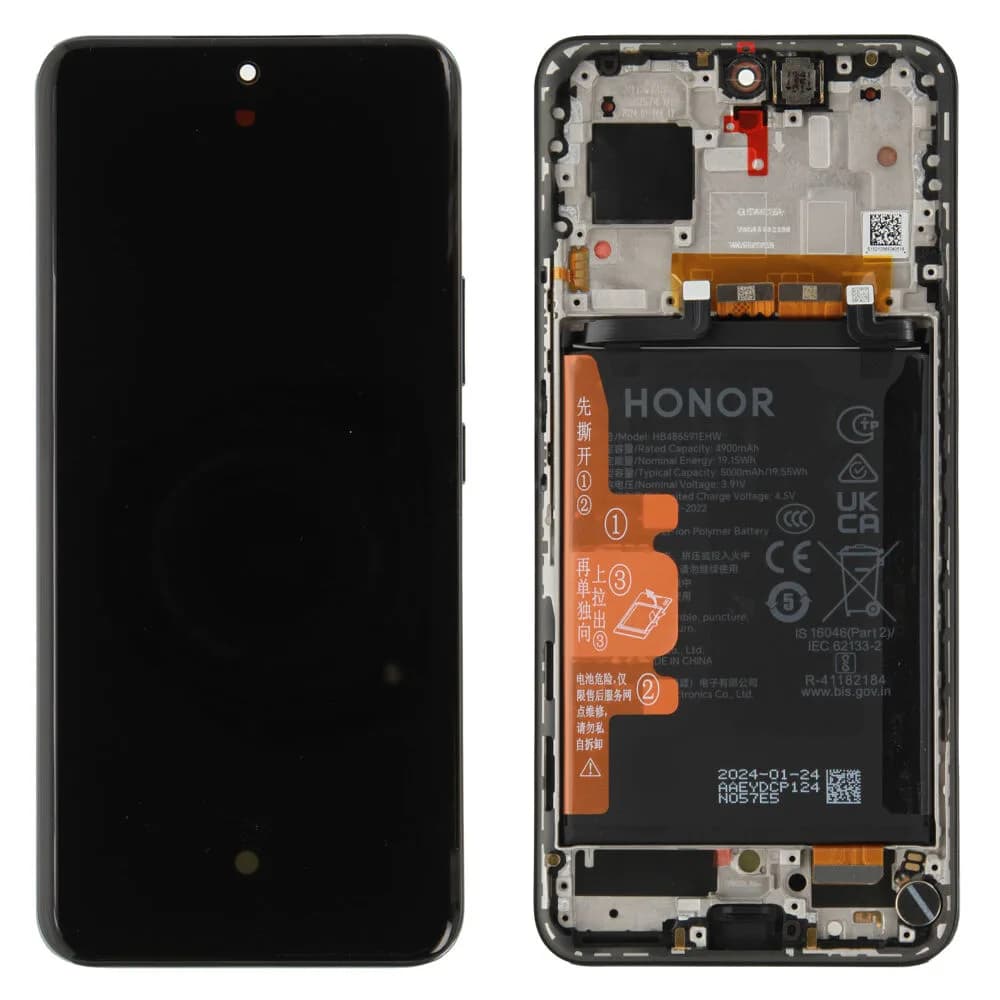 Display incl. frame Honor 90 - Original - Green