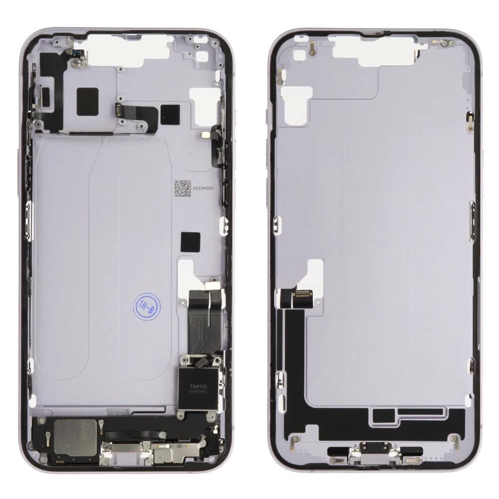 Middle frame incl. small parts iPhone 14 Plus - Pulled B - Purple
