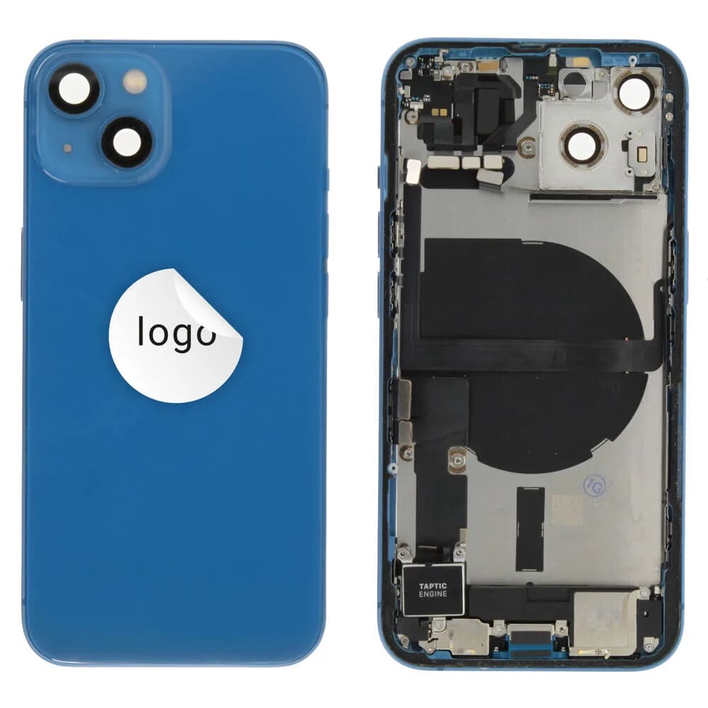 Rear cover incl. small parts iPhone 13 - Pulled C - Blue