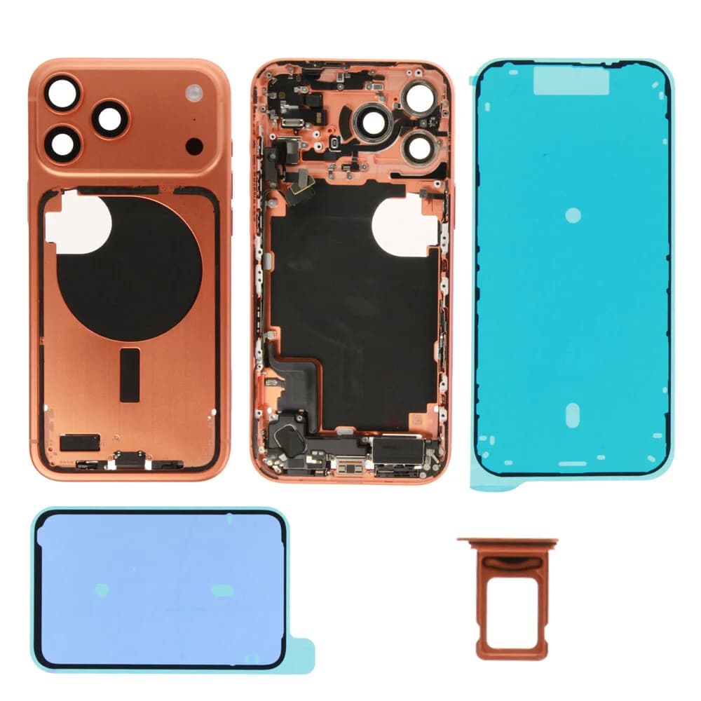Middle frame incl. small parts iPhone 17 Pro Max - Pulled B - Orange