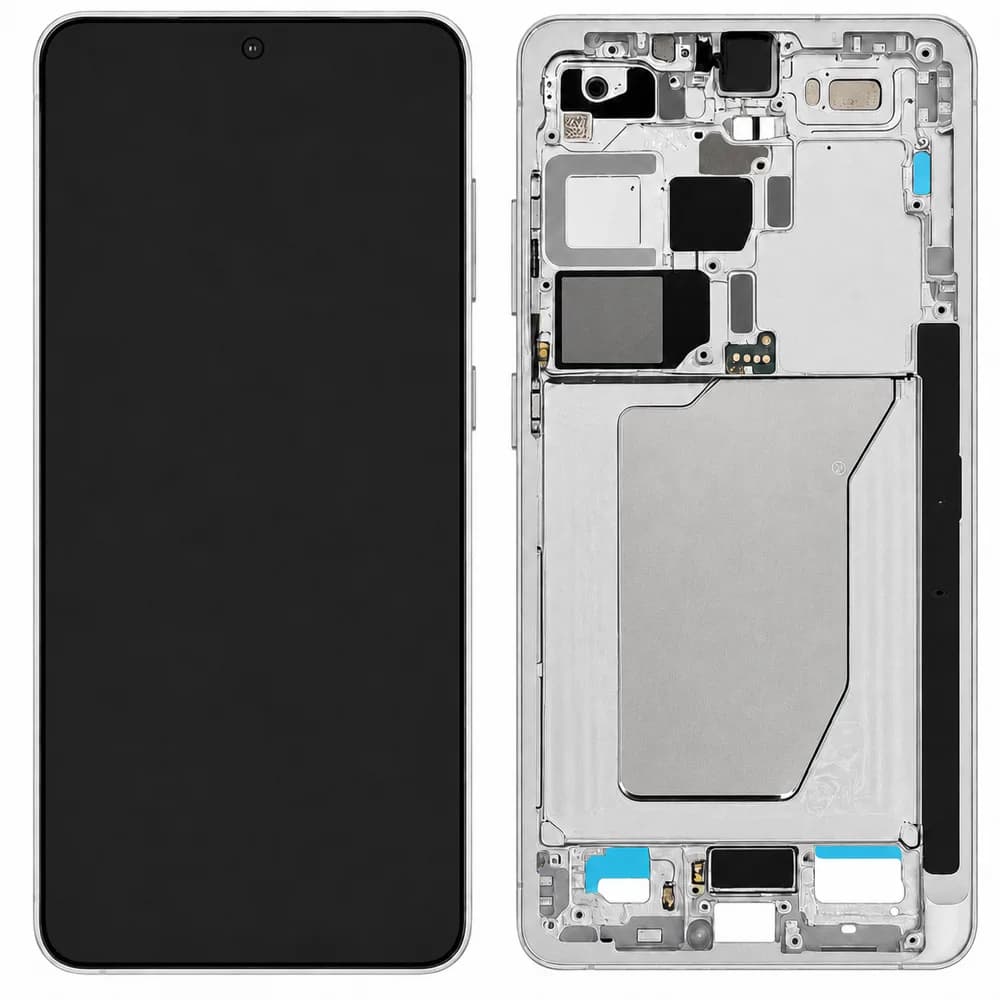 Display incl. pre-assembled frame Samsung Galaxy S26 Ultra - Original - Silver Shadow