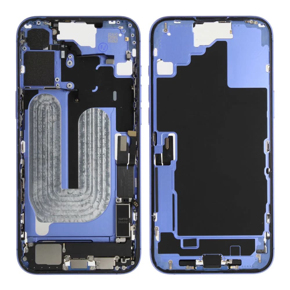 Middle frame iPhone 16 Plus incl. small parts - Pulled C - Blue