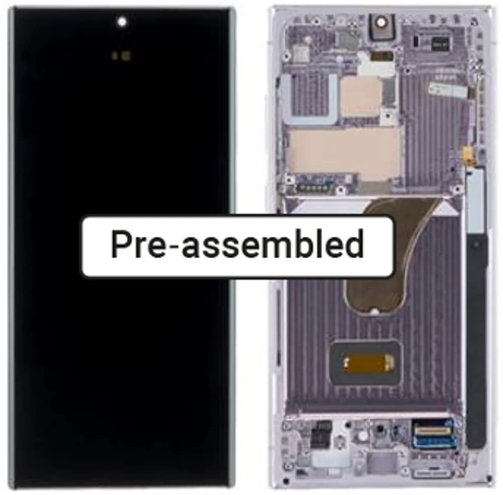 Display incl. pre-assembled frame Samsung Galaxy S23 Ultra - Original - Lavender