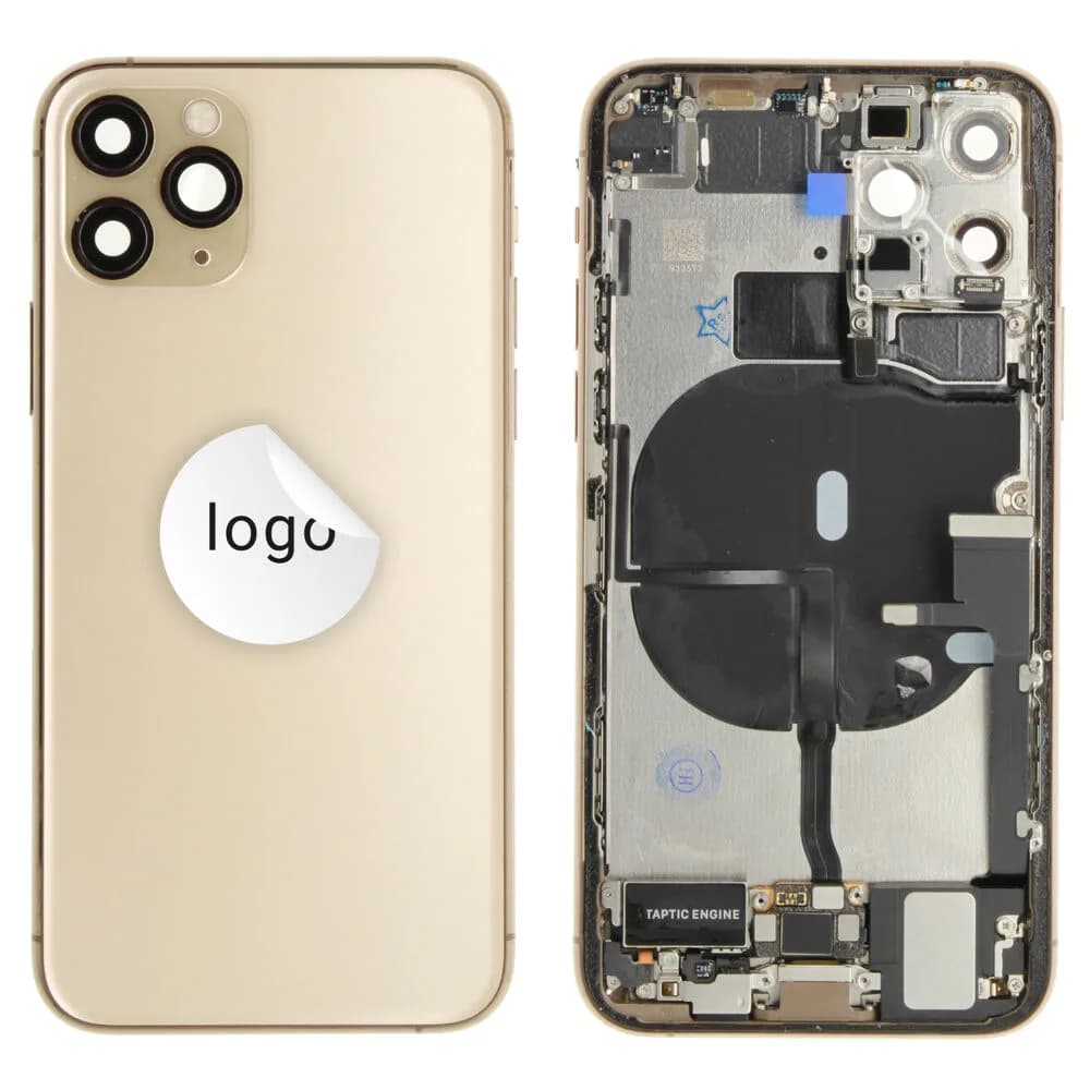 Rear cover incl. small parts iPhone 11 Pro - Pulled B - Gold