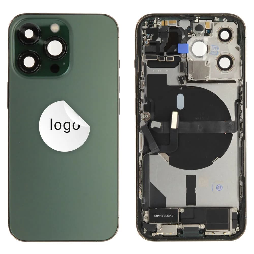 Rear cover incl. small parts iPhone 13 Pro - Pulled B - Alpine Green
