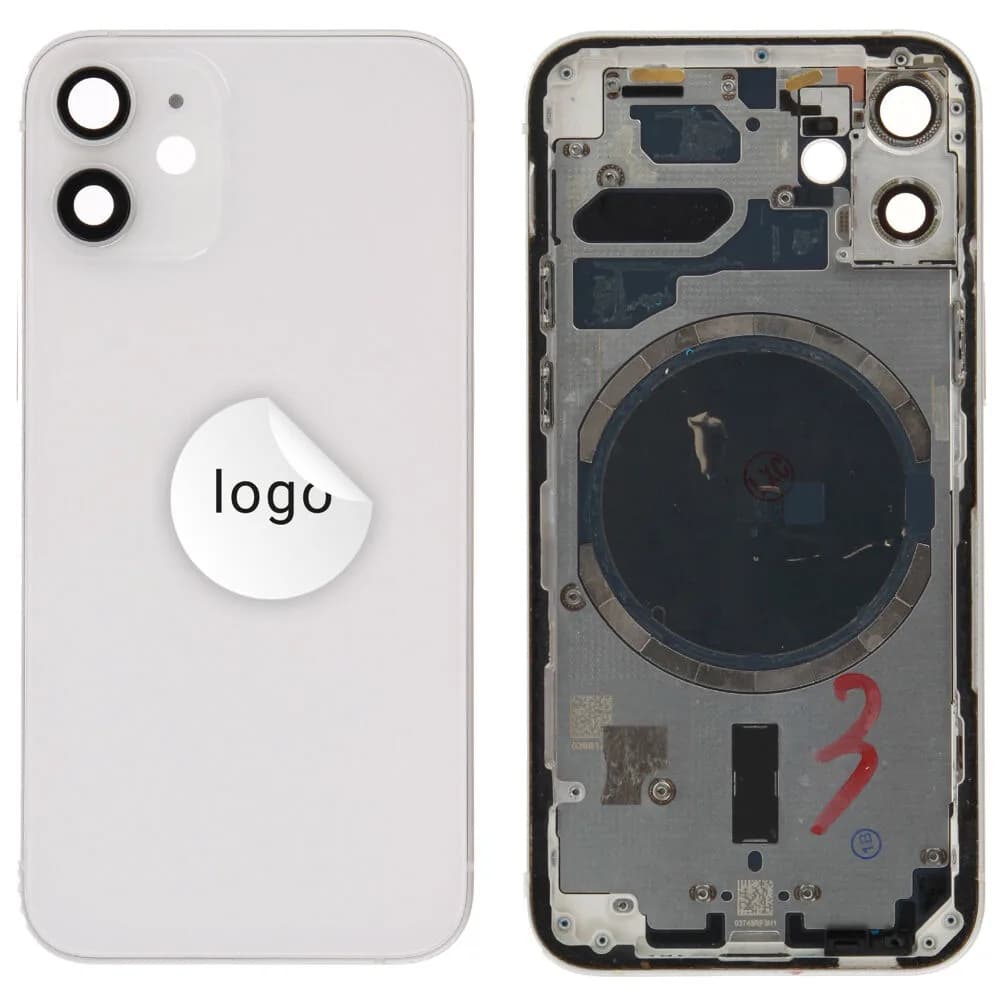 Back cover excl. small parts iPhone 12 mini - Pulled A - White