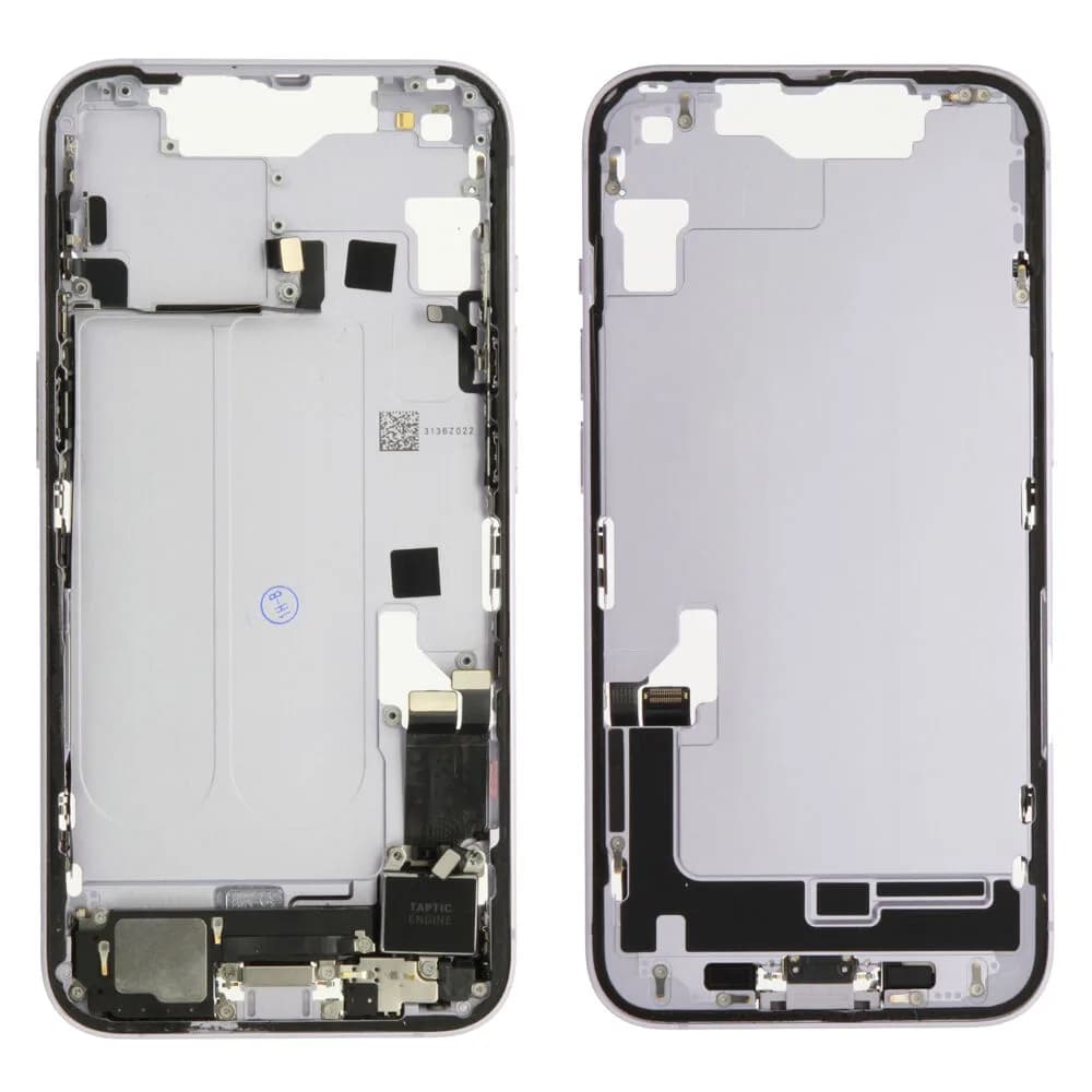 Middle frame incl. small parts iPhone 14 - Pulled C - Purple