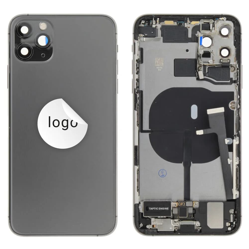 Rear cover incl. small parts iPhone 11 Pro Max - Pulled C - Space Grey
