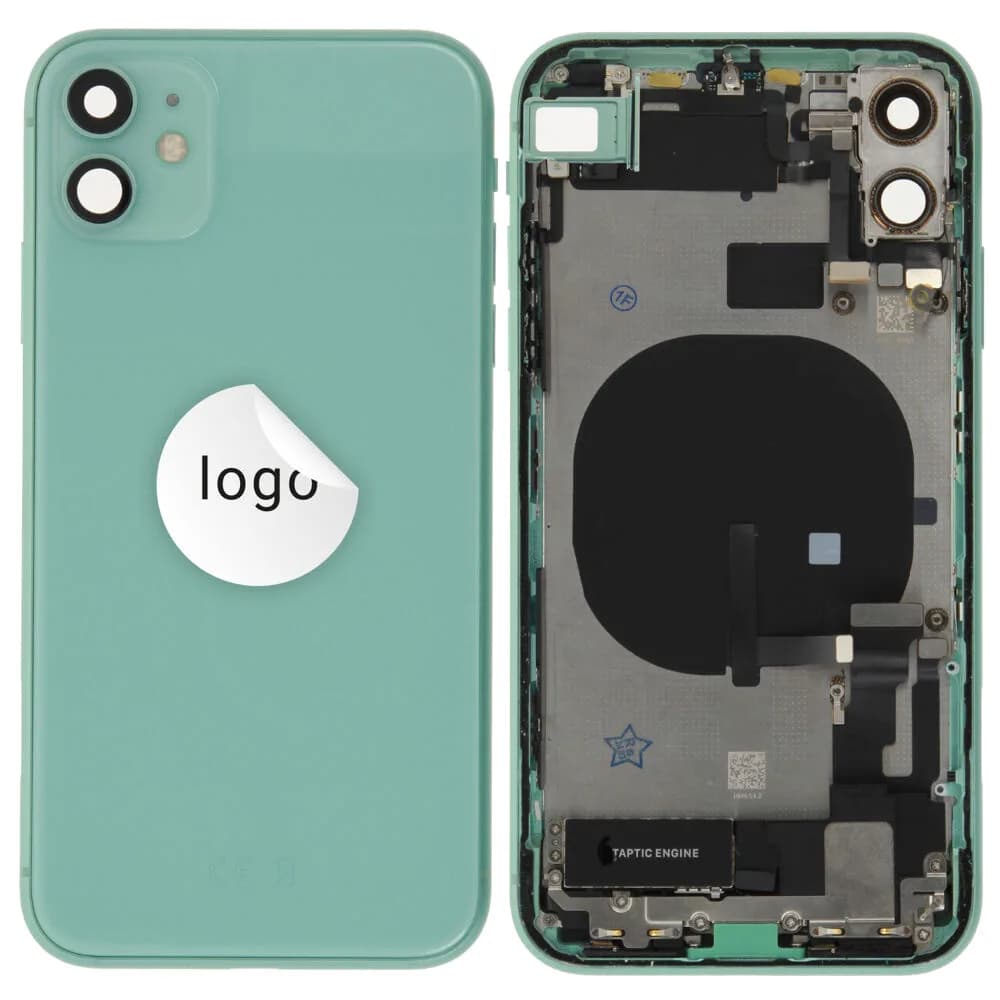 Rear cover incl. small parts iPhone 11 - Pulled A - Green