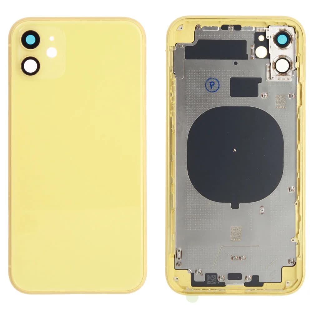 Back glass excl. logo iPhone 11 - Compatible - Yellow